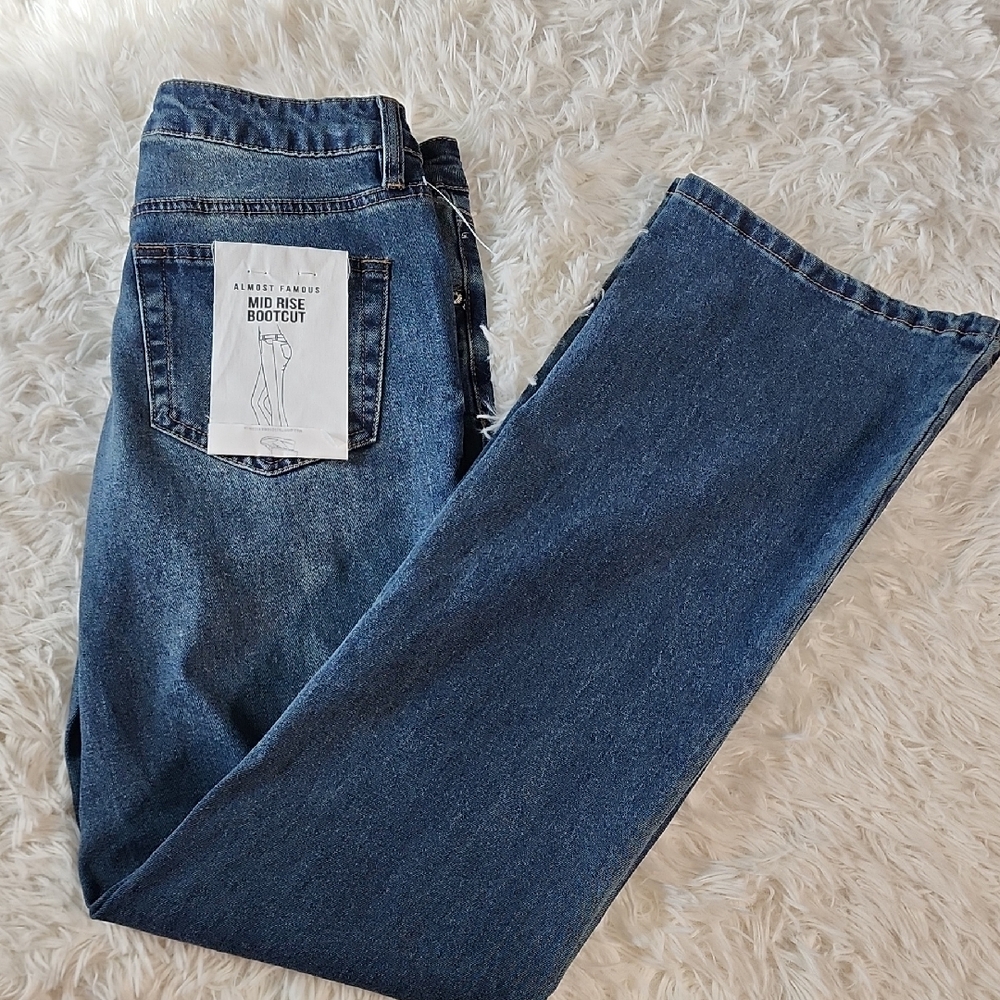 Almost Famous Brand New Mid Rise Bootcut Blue Jeans